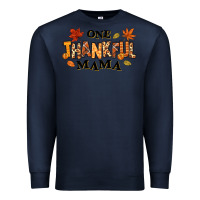 Navy one thankful mama Premium Sweatshirt - texasbilliewilder
