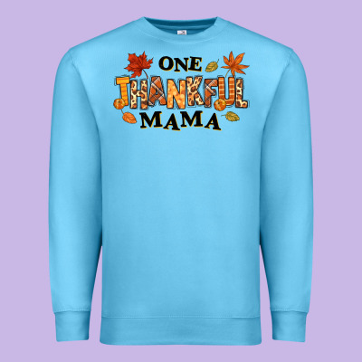One Thankful Mama Premium Sweatshirt Designed By Texasbilliewilder
