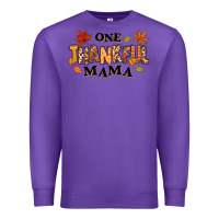 Purple one thankful mama Premium Sweatshirt - texasbilliewilder