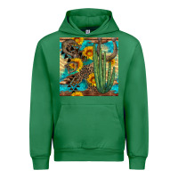Emerald horseshoe and cactus Urban Hoodie - BundleAndBundleShop