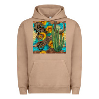 Pigment Burro horseshoe and cactus Urban Hoodie - BundleAndBundleShop