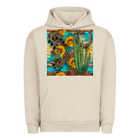 Pigment French Oak horseshoe and cactus Urban Hoodie - BundleAndBundleShop