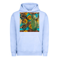 Pigment Grape Ice horseshoe and cactus Urban Hoodie - BundleAndBundleShop