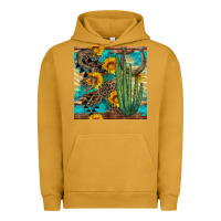 Pigment Peanut Butter horseshoe and cactus Urban Hoodie - BundleAndBundleShop