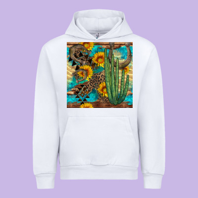 Horseshoe And Cactus Urban Hoodie Designed By Bundleandbundleshop