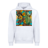 White horseshoe and cactus Urban Hoodie - BundleAndBundleShop