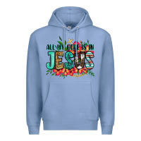 Colony Blue all my hope is in jesus Premium Hoodie - Jasminsmagicworld