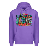 Purple all my hope is in jesus Premium Hoodie - Jasminsmagicworld