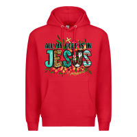 Red all my hope is in jesus Premium Hoodie - Jasminsmagicworld