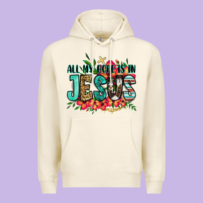 All My Hope Is In Jesus Premium Hoodie Designed By Jasminsmagicworld