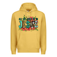 Antique Gold all my hope is in jesus Premium Hoodie - Jasminsmagicworld