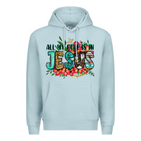 Blue Mist all my hope is in jesus Premium Hoodie - Jasminsmagicworld