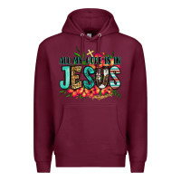 Burgundy all my hope is in jesus Premium Hoodie - Jasminsmagicworld