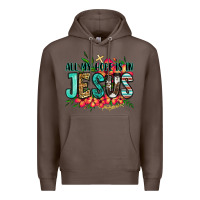 Coffee all my hope is in jesus Premium Hoodie - Jasminsmagicworld