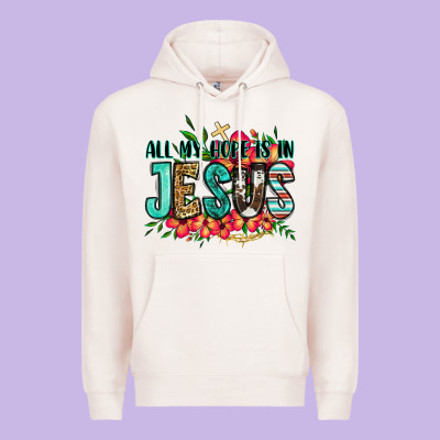 All My Hope Is In Jesus Premium Hoodie Designed By Jasminsmagicworld
