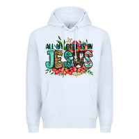White all my hope is in jesus Premium Hoodie - Jasminsmagicworld