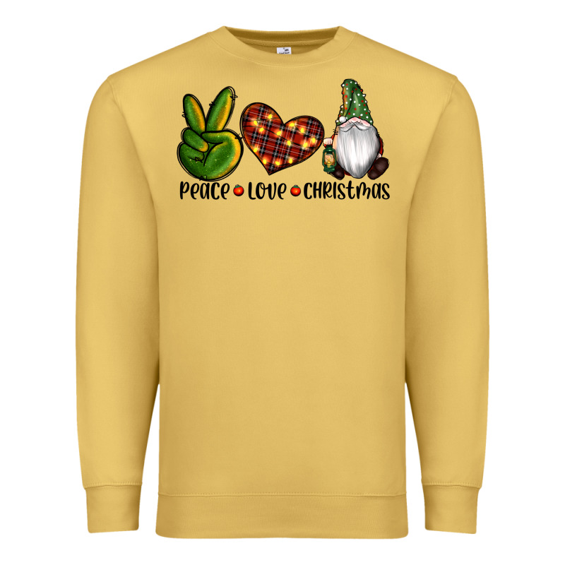 Peace Love Gnomes Christmas Premium Sweatshirt by RanaPortraitStore | Teevron