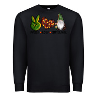 Black peace love gnomes christmas Premium Sweatshirt - RanaPortraitStore