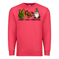 Cardinal peace love gnomes christmas Premium Sweatshirt - RanaPortraitStore