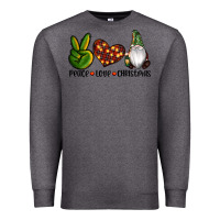 Charcoal Heather peace love gnomes christmas Premium Sweatshirt - RanaPortraitStore