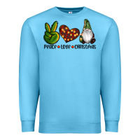 Ocean Blue peace love gnomes christmas Premium Sweatshirt - RanaPortraitStore