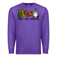 Purple peace love gnomes christmas Premium Sweatshirt - RanaPortraitStore