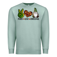 Seafoam peace love gnomes christmas Premium Sweatshirt - RanaPortraitStore