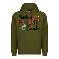Army Green santa's favorite coach Premium Hoodie - AdoDesignShop