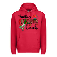Cardinal santa's favorite coach Premium Hoodie - AdoDesignShop