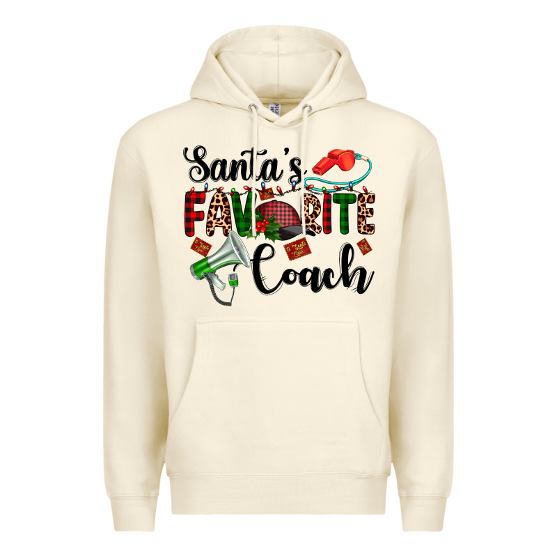 Santa's Favorite Coach Premium Hoodie by AdoDesignShop | Teevron