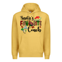 Antique Gold santa's favorite coach Premium Hoodie - AdoDesignShop