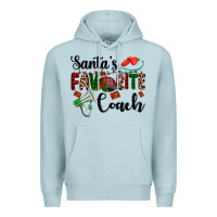 Blue Mist santa's favorite coach Premium Hoodie - AdoDesignShop