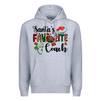 Heather Grey santa's favorite coach Premium Hoodie - AdoDesignShop