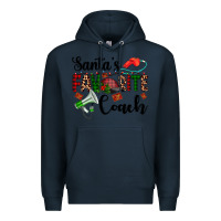 Navy santa's favorite coach Premium Hoodie - AdoDesignShop