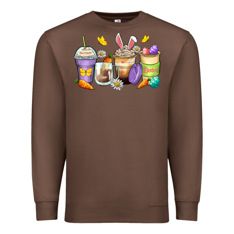 Easter Day Coffee Cups Premium Sweatshirt by Zillion Design Studio | Teevron
