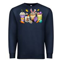 Navy easter day coffee cups Premium Sweatshirt - Zillion Design Studio