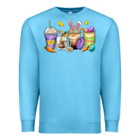 Ocean Blue easter day coffee cups Premium Sweatshirt - Zillion Design Studio