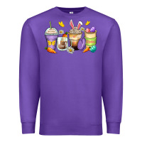 Purple easter day coffee cups Premium Sweatshirt - Zillion Design Studio