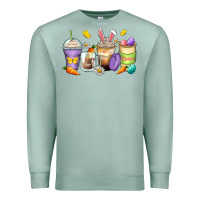 Seafoam easter day coffee cups Premium Sweatshirt - Zillion Design Studio
