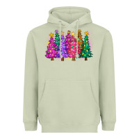 Matcha christmas trees and lights Heavyweight Hoodie - Zillion Design Studio