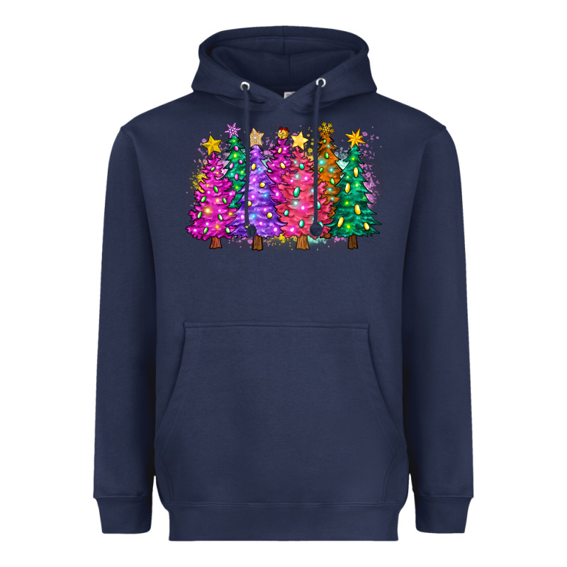 Christmas Trees And Lights Heavyweight Hoodie by Zillion Design Studio | Teevron