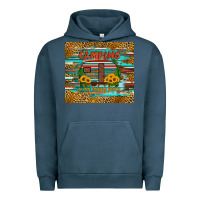 Pigment Midnight Navy camping is my happy place Urban Hoodie - Artiststas