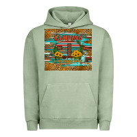 Pigment Oil Green camping is my happy place Urban Hoodie - Artiststas