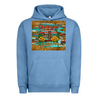 Pigment Pebble Blue camping is my happy place Urban Hoodie - Artiststas