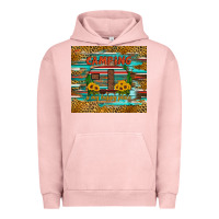Pigment Salmon camping is my happy place Urban Hoodie - Artiststas
