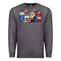 Charcoal Heather 4th of july coffee cups Premium Sweatshirt - Zillion Design Studio