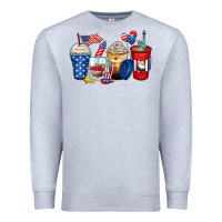 Heather Grey 4th of july coffee cups Premium Sweatshirt - Zillion Design Studio