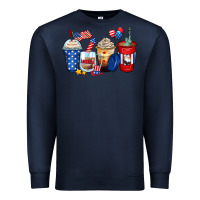 Navy 4th of july coffee cups Premium Sweatshirt - Zillion Design Studio