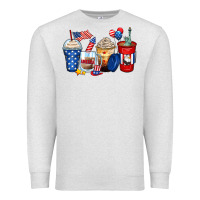 Oatmeal Heather 4th of july coffee cups Premium Sweatshirt - Zillion Design Studio