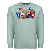 Seafoam 4th of july coffee cups Premium Sweatshirt - Zillion Design Studio